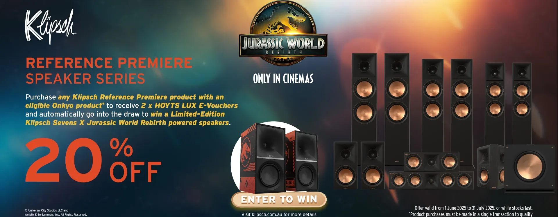 Klipsch/Onkyo Jurassic World Rebirth